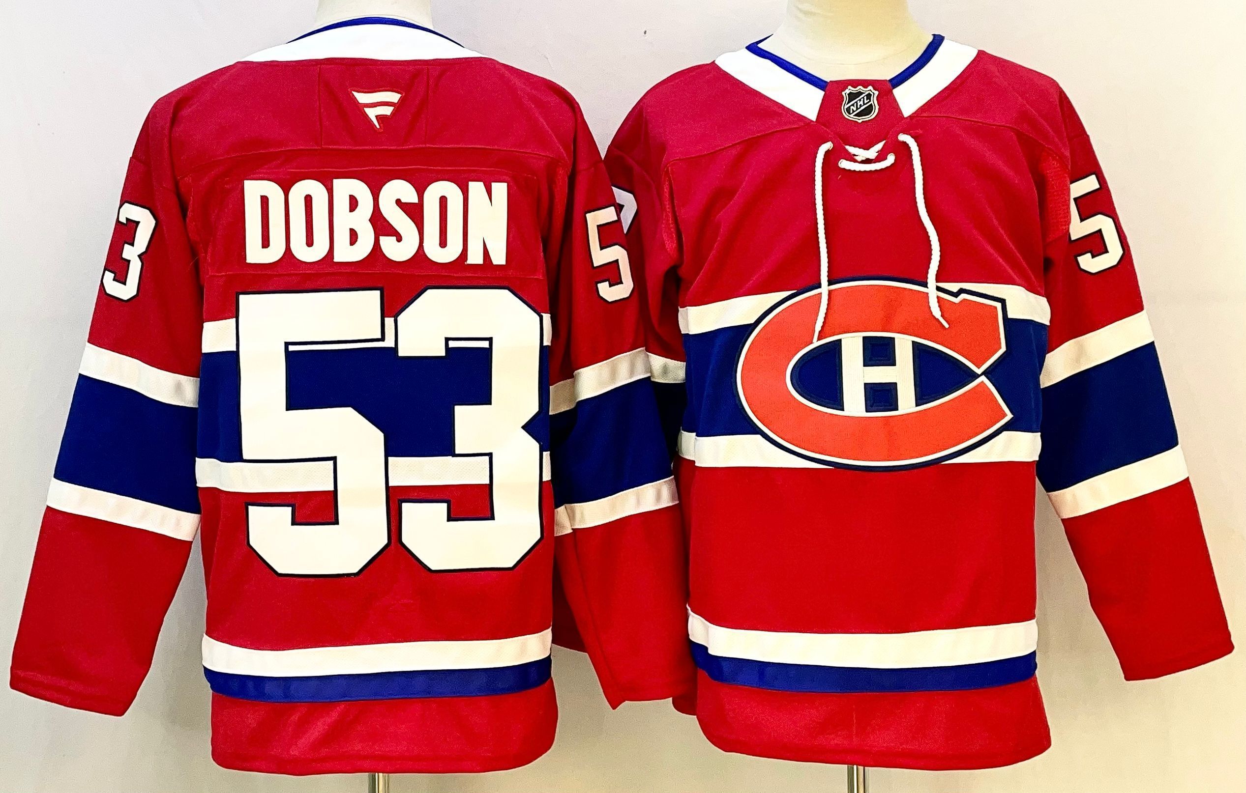 Men Montreal Canadiens #53 Dobson Red 2026 Adidias NHL Jersey style 001
